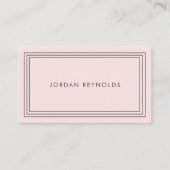 Elegant Minimaal Drievoudig Lijst Roze Visitekaartje (Voorkant)