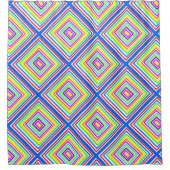 Elegant Minimaal Eenvoudig Geometrisch Vierkant Kl Douchegordijn (Voorkant)