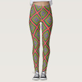 Elegant Minimaal Eenvoudig Geometrisch Vierkant  Leggings (Voorkant)