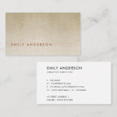 ELEGANT MINIMAAL EENVOUDIG LICHTE GRAY FAUX GOLD F VISITEKAARTJE (Voorkant / Achterkant)