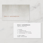 ELEGANT MINIMAAL EENVOUDIG LICHTE ZUIVER FOLIE VISITEKAARTJE (Voorkant / Achterkant)