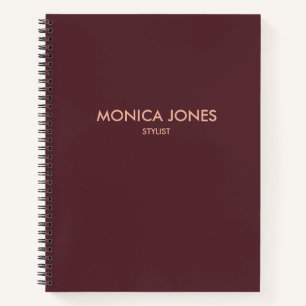 Elegant minimaal eenvoudig paars notitieboek