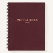 Elegant minimaal eenvoudig pruim paars notitieboek (Voorkant)