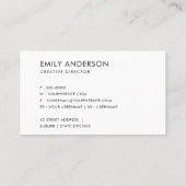 ELEGANT MINIMAAL EENVOUDIG STAAL GRAY BLACK FOIL B VISITEKAARTJE (Achterkant)