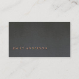 ELEGANT MINIMAAL EENVOUDIG STAAL GRAY BLACK FOIL B VISITEKAARTJE