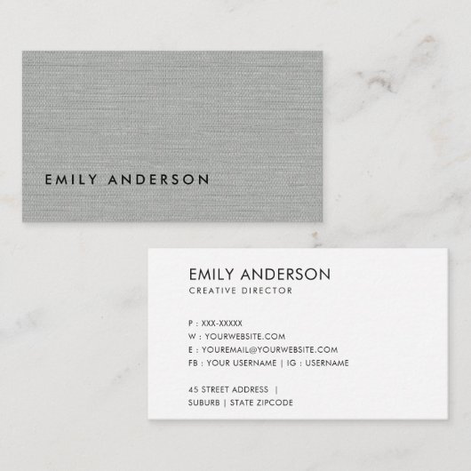 ELEGANT MINIMAAL EENVOUDIGE LICHTGELEIDE BRANDSTOF VISITEKAARTJE (Voorkant / Achterkant)