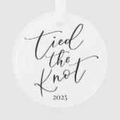 Elegant Minimaal Eerste Jaar Getrouwd Ornament (voorkant)