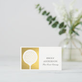 ELEGANT MINIMAAL FAUX GOLD SKIMMER CHEF CATERING VISITEKAARTJE (Staand voorkant)