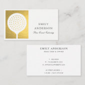 ELEGANT MINIMAAL FAUX GOLD SKIMMER CHEF CATERING VISITEKAARTJE (Voorkant / Achterkant)