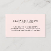 Elegant minimaal faux roos goud geometrisch roze visitekaartje (Achterkant)