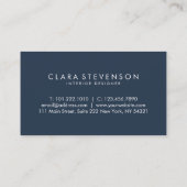 Elegant minimaal faux roos goud geometrische marin visitekaartje (Achterkant)