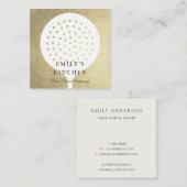 ELEGANT MINIMAAL FAUX SILVER SKIMMER CHEF CATERING VIERKANTE VISITEKAARTJE (Voorkant / Achterkant)