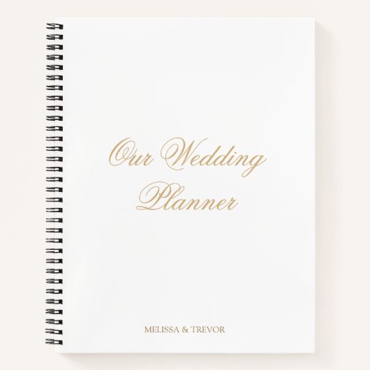 Elegant Minimaal Forms Script Onze Trouwplanner Notitieboek (Voorkant)