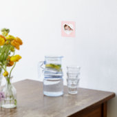 Elegant minimaal fotoroze hartje, zilvergoud folie afdrukken (Laag (Keuken))