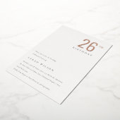 Elegant minimaal gebold Roos goud elke dag van de Folie Uitnodiging (Gedraaid)