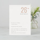 Elegant minimaal gebold Roos goud elke dag van de Folie Uitnodiging (Staand Voorkant)