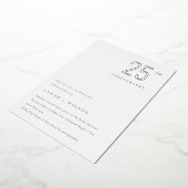 Elegant minimaal gebold zilver per jaar Jubileum Folie Uitnodiging (Gedraaid)