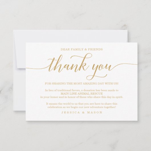 Elegant minimaal goud in plaats van een Favors Pla Aankondiging (Voorkant)