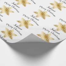 Elegant minimaal gouden sneeuwvlokpatroon voor ker