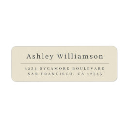Elegant minimaal grafisch Antiek wit retouradres Etiket