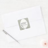 ELEGANT MINIMAAL GRAY WHITE SPOON CHEF CATERING VIERKANTE STICKER (Envelop)