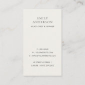 ELEGANT MINIMAAL GRAY WHITE SPOON CHEF CATERING VISITEKAARTJE (Achterkant)