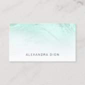 Elegant minimaal groen glitter marmer visitekaartje (Voorkant)