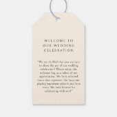 Elegant, minimaal, handschrift, beige Gift Label Cadeaulabel (Achterkant)