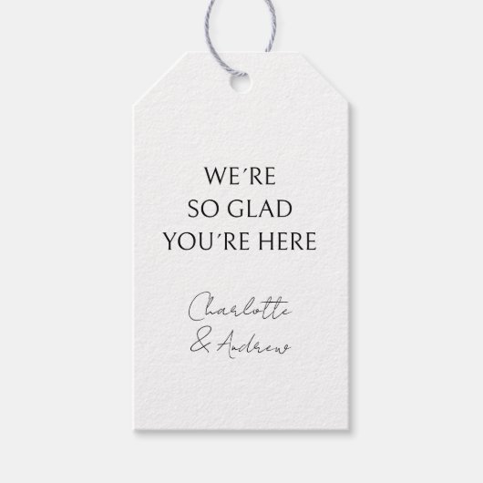 Elegant, minimaal, handschrift, wit Gift Label Cadeaulabel (Voorkant)