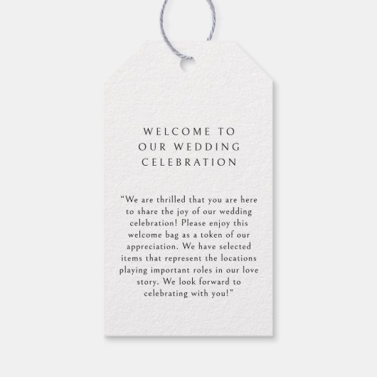 Elegant, minimaal, handschrift, wit Gift Label Cadeaulabel (Achterkant)