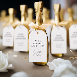 Elegant, minimaal, handschrift, wit Gift Label Cadeaulabel