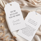 Elegant, minimaal, handschrift, wit Gift Label Cadeaulabel