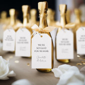 Elegant, minimaal, handschrift, wit Gift Label Cadeaulabel