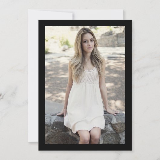 Elegant Minimaal Heet Roze Foto Zoet 16 Kaart (Achterkant)