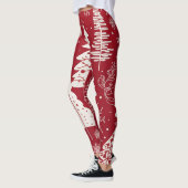 Elegant minimaal kerstboom vakantie patroon leggings (Links)