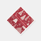 Elegant minimaal kerstboom vakantie patroon servet (Hoek)