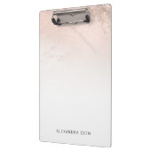 Elegant minimaal kopergoud roos glitter marmer klembord (Links)