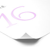 Elegant Minimaal Licht Paarse Aangepaste tafel Num Foto Afdruk (Hoek)