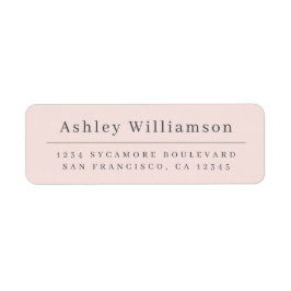 Elegant minimaal logo roze retour-label etiket