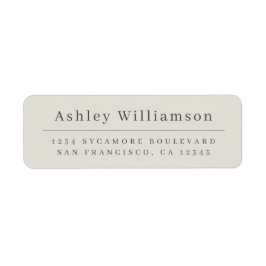 Elegant minimaal logo voor grijs retouradres etiket