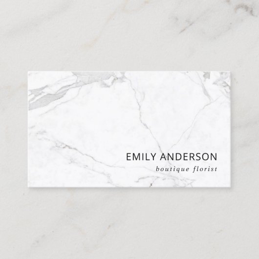 ELEGANT MINIMAAL MARBLE TEXTURE MODERN PROFESSIONA VISITEKAARTJE (Voorkant)