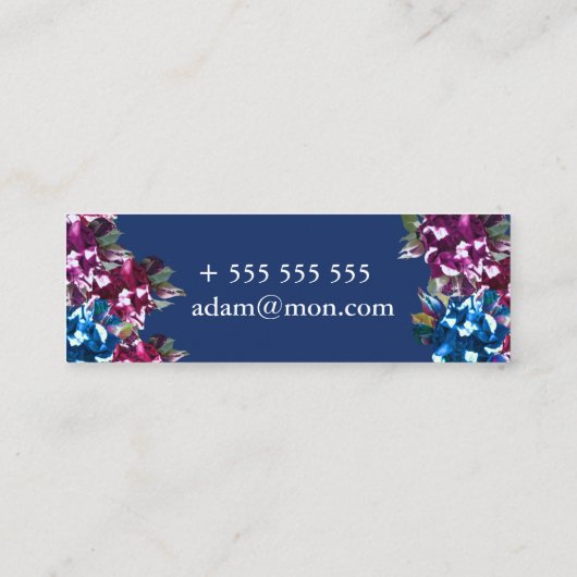 Elegant, minimaal mini-Visitekaartje Mini Visitekaartje (Achterkant)