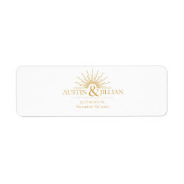 Elegant Minimaal Modern Huwelijk Retourlabel Etiket