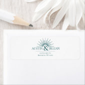 Elegant Minimaal Modern Huwelijk Retourlabel Etiket (Insitu)