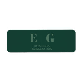 Elegant Minimaal Modern Trouwretourlabel Etiket