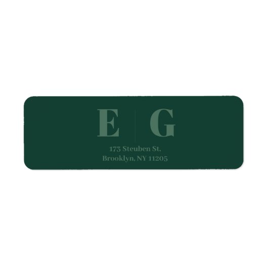 Elegant Minimaal Modern Trouwretourlabel Etiket (Voorkant)