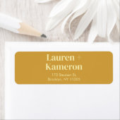Elegant Minimaal Modern Trouwretourlabel Etiket (Insitu)