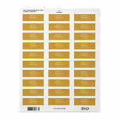 Elegant Minimaal Modern Trouwretourlabel Etiket (Full Sheet)