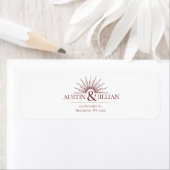 Elegant Minimaal Modern Trouwretourlabel Etiket (Insitu)