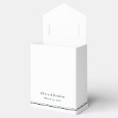 Elegant Minimaal Monogram Custom Trouwen Bedankdoosjes (Geopend)